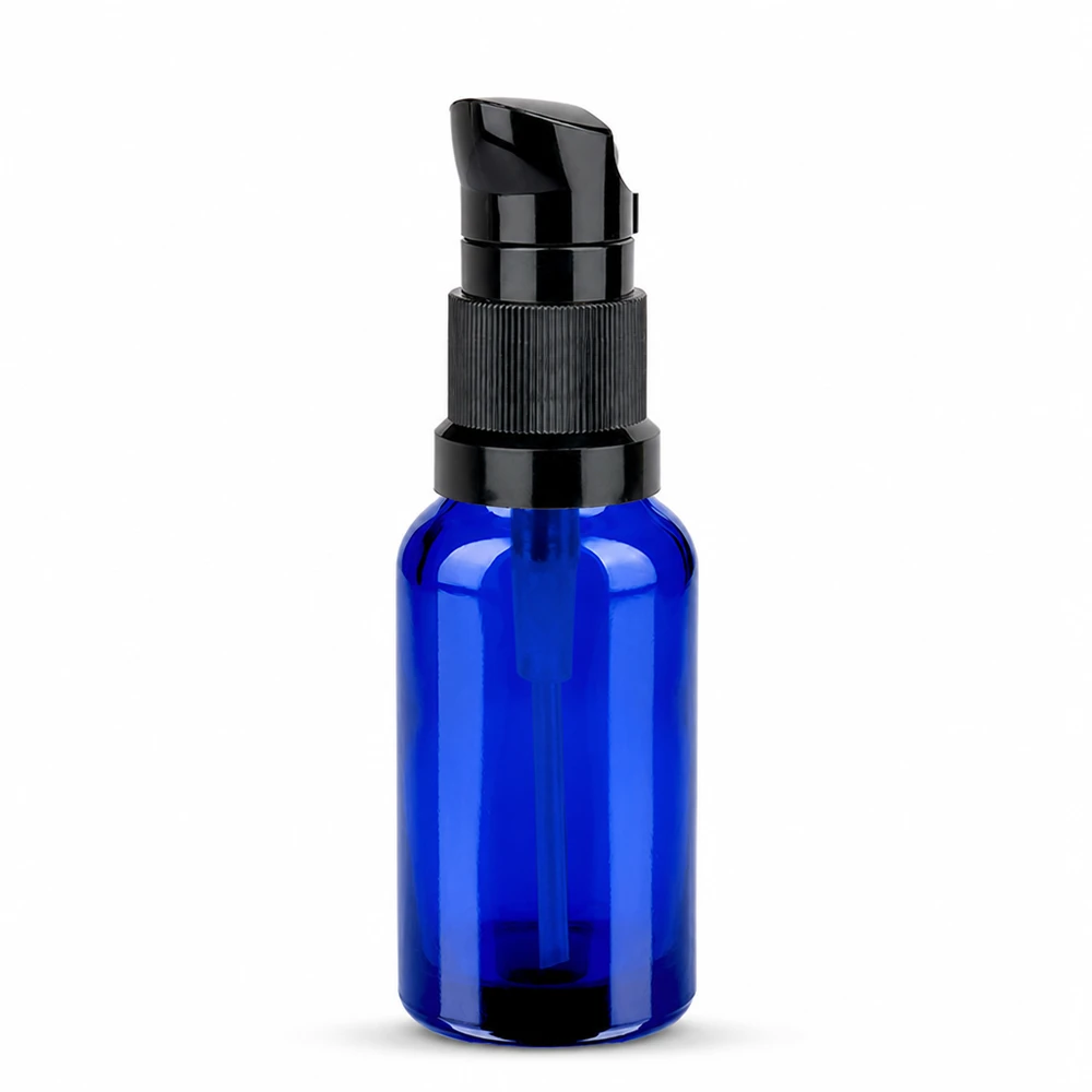 20ml flacon pompe noir STD BlueLine UT18/20 Flacon doseur pratique 20ml noir STD BlueLine UT18/20 pour cosmétiques