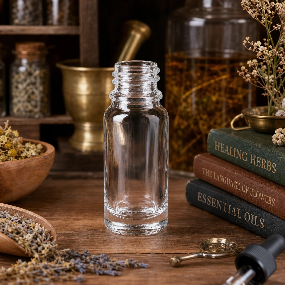 Klarglas Flasche 10ml DIN 18 Hochwertige 10ml ApoGlas Flasche durchsichtig mit erstklassiger Verarbeitung für pharmazeutische Zwecke