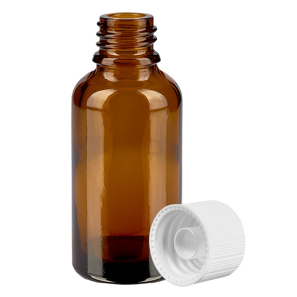 30ml Flasche 11mm Schraubverschluss weiß Standard BrownLine UT18/30