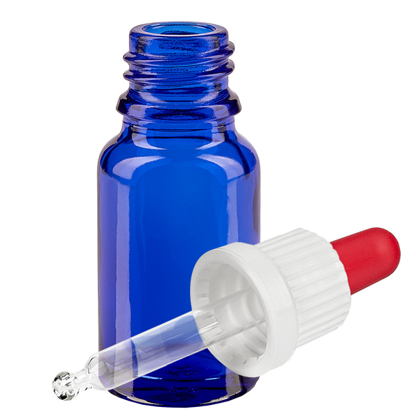 10ml Pipettenflasche weiß/rot Originalitätsverschluss BlueLine UT18/10