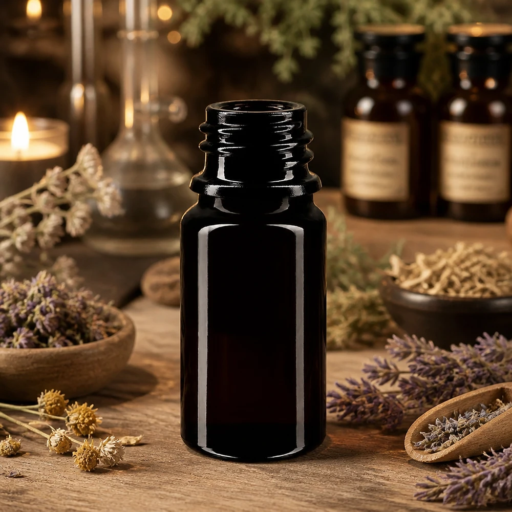 Violettglas Flasche 5ml DIN 18 (Mironglas) Wiederverwendbare 5ml Miron Tropfflasche Orion für Zero Waste Lifestyle und Nachhaltigkeit