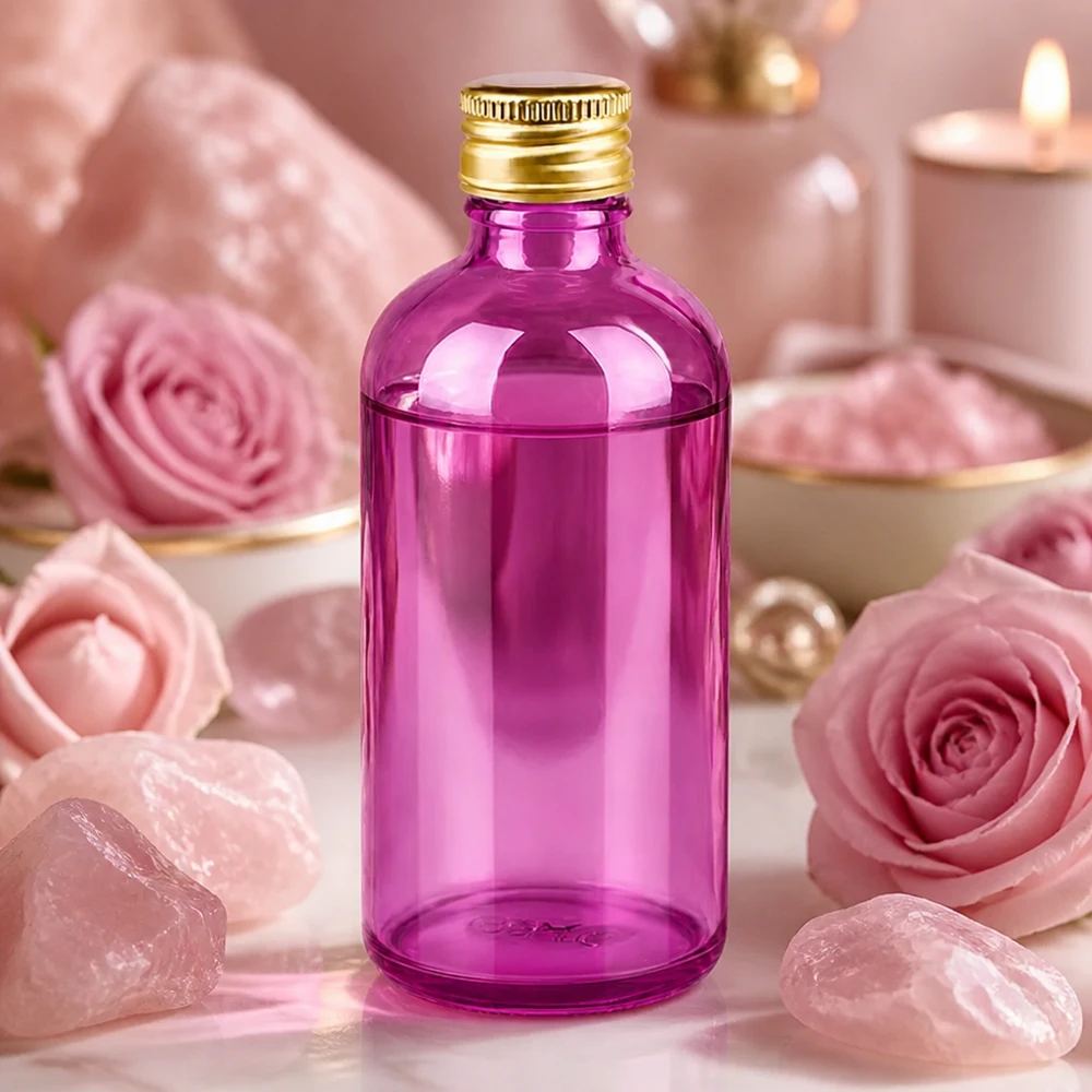 100ml Flasche 11mm Schraubverschluss Alu-Gold Standard PurpleLine. UT18/100 100ml Violettglas-Container mit luftdichtem Aluminiumverschluss für langanhaltende Frische