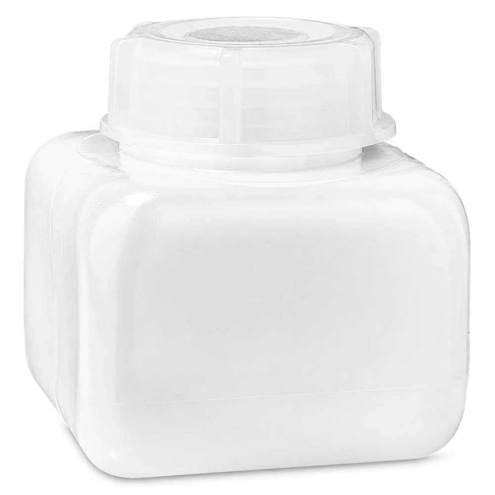 Flacon à produits chimiques 250 ml à col large, PEHD couleur naturelle, avec bouchon à vis GL 50 Bouteille en PE-HD de 250 ml, couleur naturelle, à large goulot, robuste et résistante aux produits chimiques, destinée aux produits chimiques de laboratoire