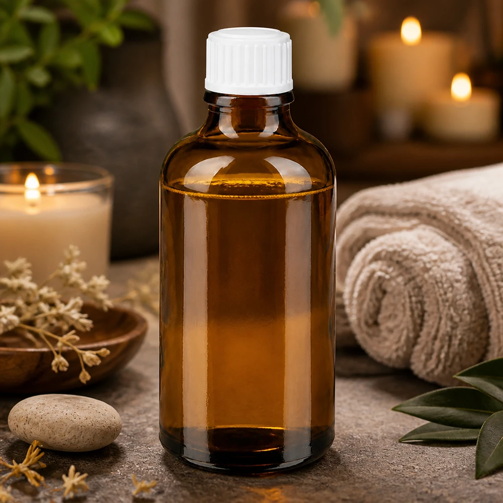 Apothekenflasche braun 50ml Schraubverschluss weiß Standard Kompakte Apothekerflasche 50ml in Braunglas mit weißem Verschluss für Naturkosmetik geeignet