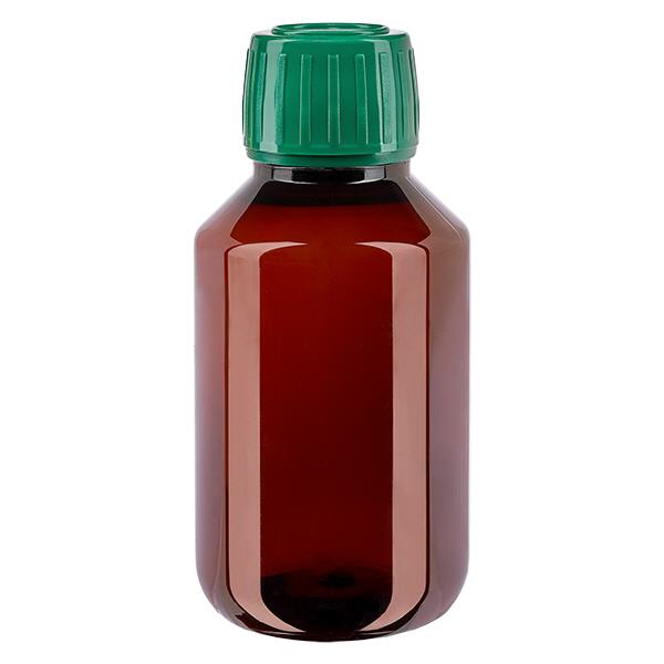 Bottiglia PET 100ml con tappo verde OV Bottiglia PET 100ml con tappo verde OV
