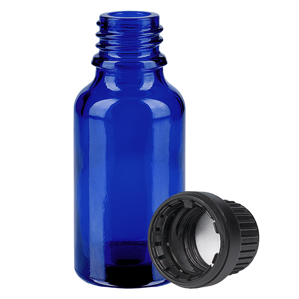 20ml Flasche 11mm Schraubverschluss schwarz Originalitätsverschluss BlueLine UT18/20