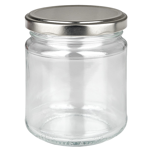 212ml Rundglas + BasicSeal Deckel silber TO63 UNiTWIST
