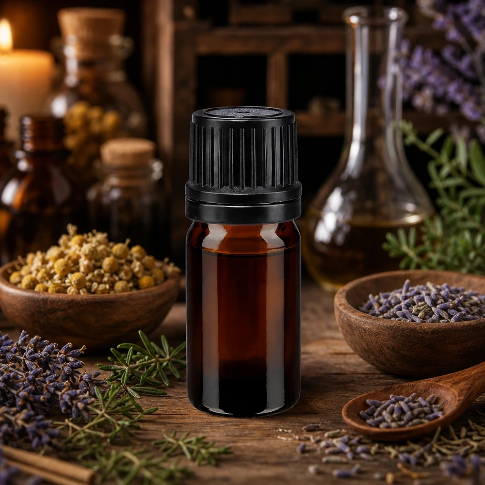 Apothekenflasche braun 5ml Schraubverschluss schwarz Giessring Originalitätsverschluss Braune 5ml Flasche aus hochwertigem Apothekenglas mit 8mm Originalitätsverschluss schwarz