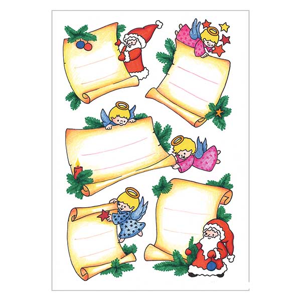 Sticker "Weihnachtsbrief" (10 Aufkl. mit Glitzer)