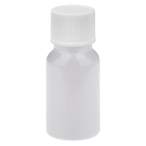 Flacone da 10 ml con tappo a vite da 11 mm bianco standard WhiteLine UT18/10 Flacone da 10 ml con tappo a vite da 11 mm bianco standard WhiteLine UT18/10