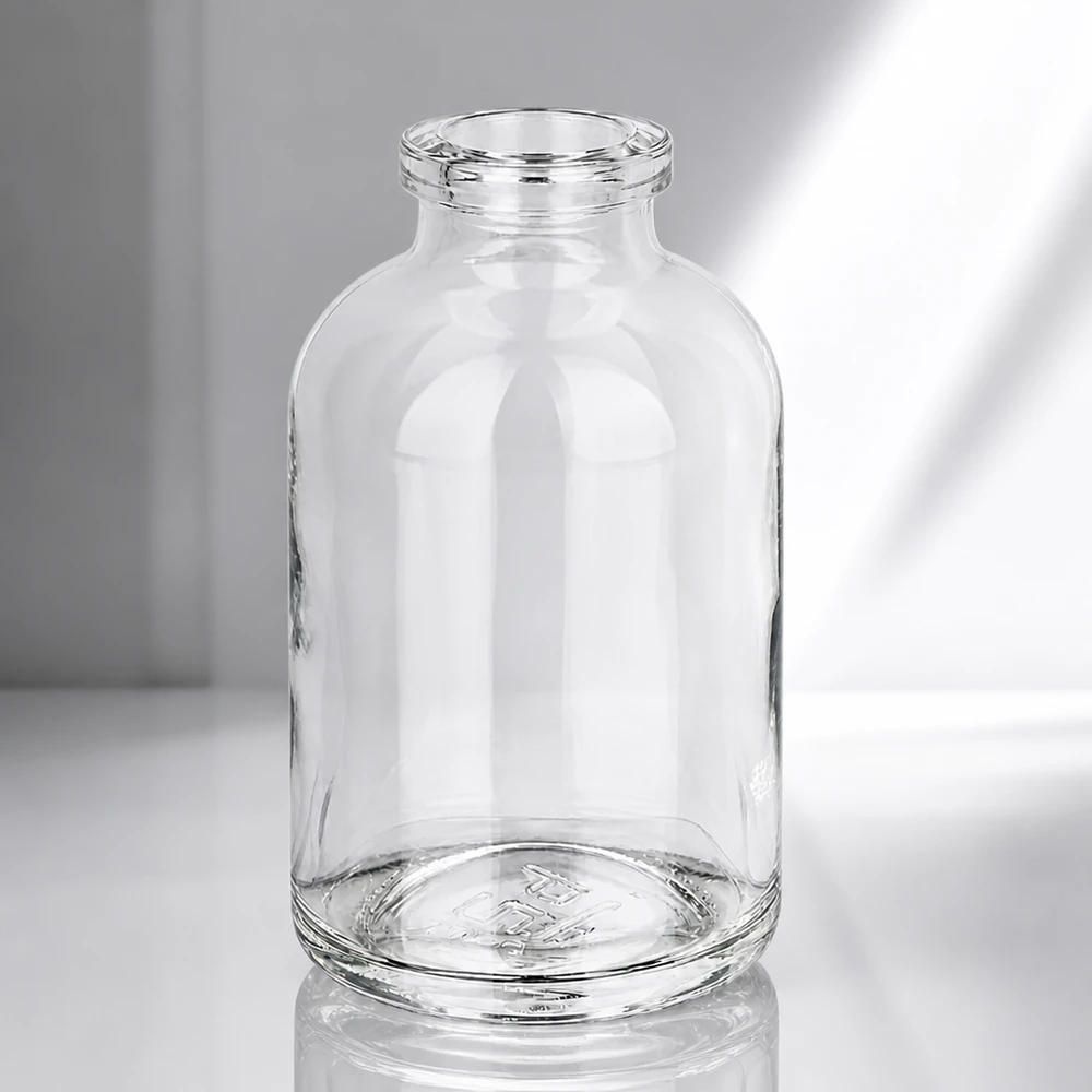 Injektionsflasche Klarglas 50ml Leere Injektionsflasche aus klarem Glas 50ml für veterinärmedizinische Anwendungen