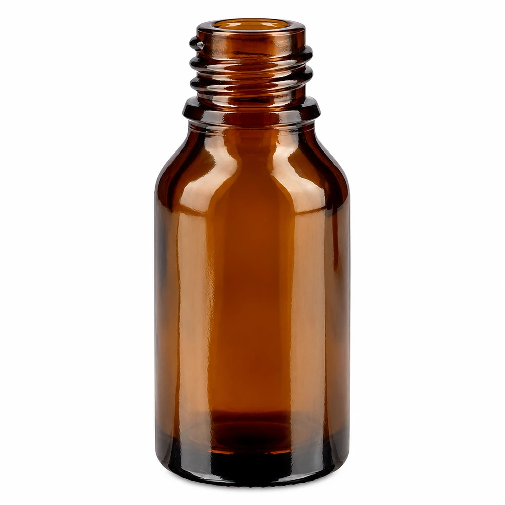 Flacone farmaceutico marrone da 15 ml ApoGlas Flacone da farmacia in vetro marrone da 15 ml con filettatura a vite per oli essenziali e medicinali