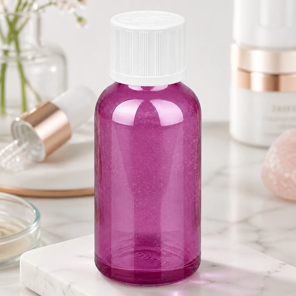 30ml Tropfflasche 1.2mm weiß Standard Kindersicher PurpleLine.UT18/30 Stilvolle purple Tropfflasche 30ml mit ergonomischem Design perfekt für Hautpflege-Essenzen