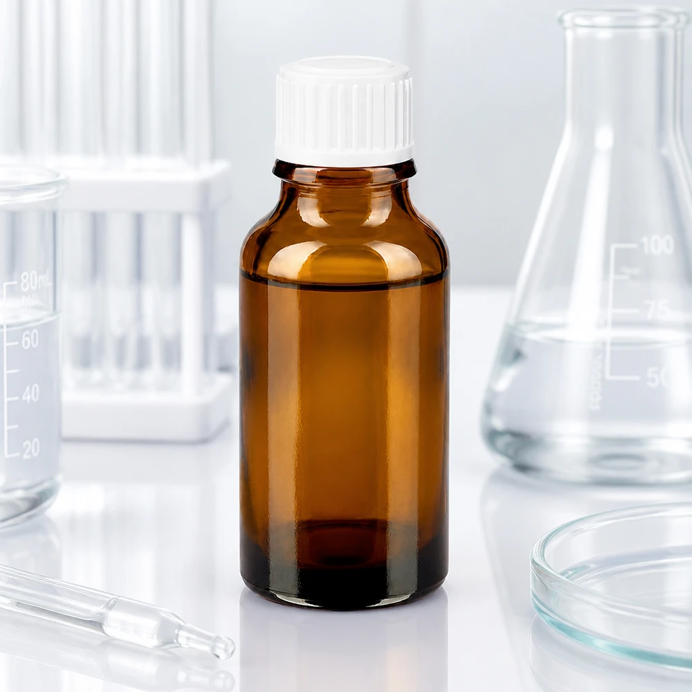 Apothekenflasche braun 20ml Schraubverschluss weiß Standard Kompakte Braunglas Apoflasche 20ml mit weißem 11mm Verschluss neben Glaslaborbedarf