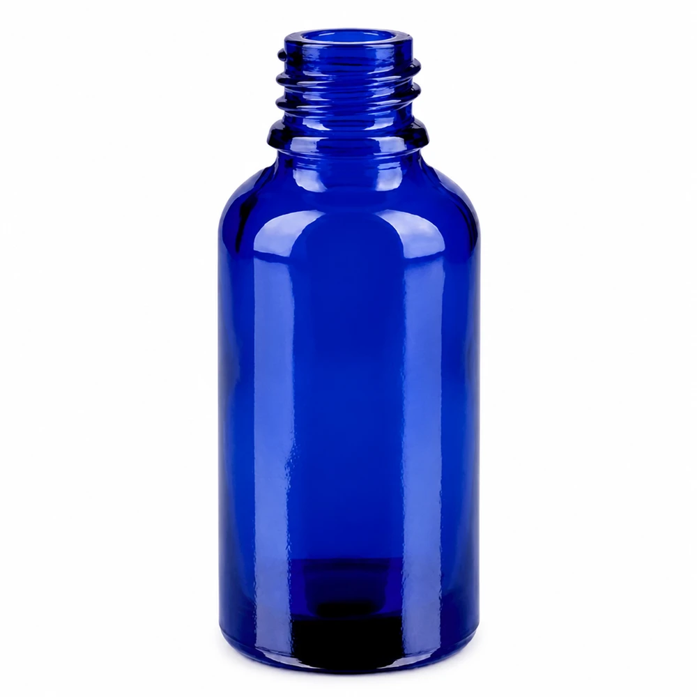 Flacone spray blu compatto da 30 ml in vetro robusto per l'uso quotidiano