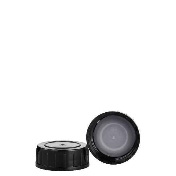Tappo a vite nero in PPN 32 mm (DIN 32) Tappo a vite nero in PPN 32 mm (DIN 32)