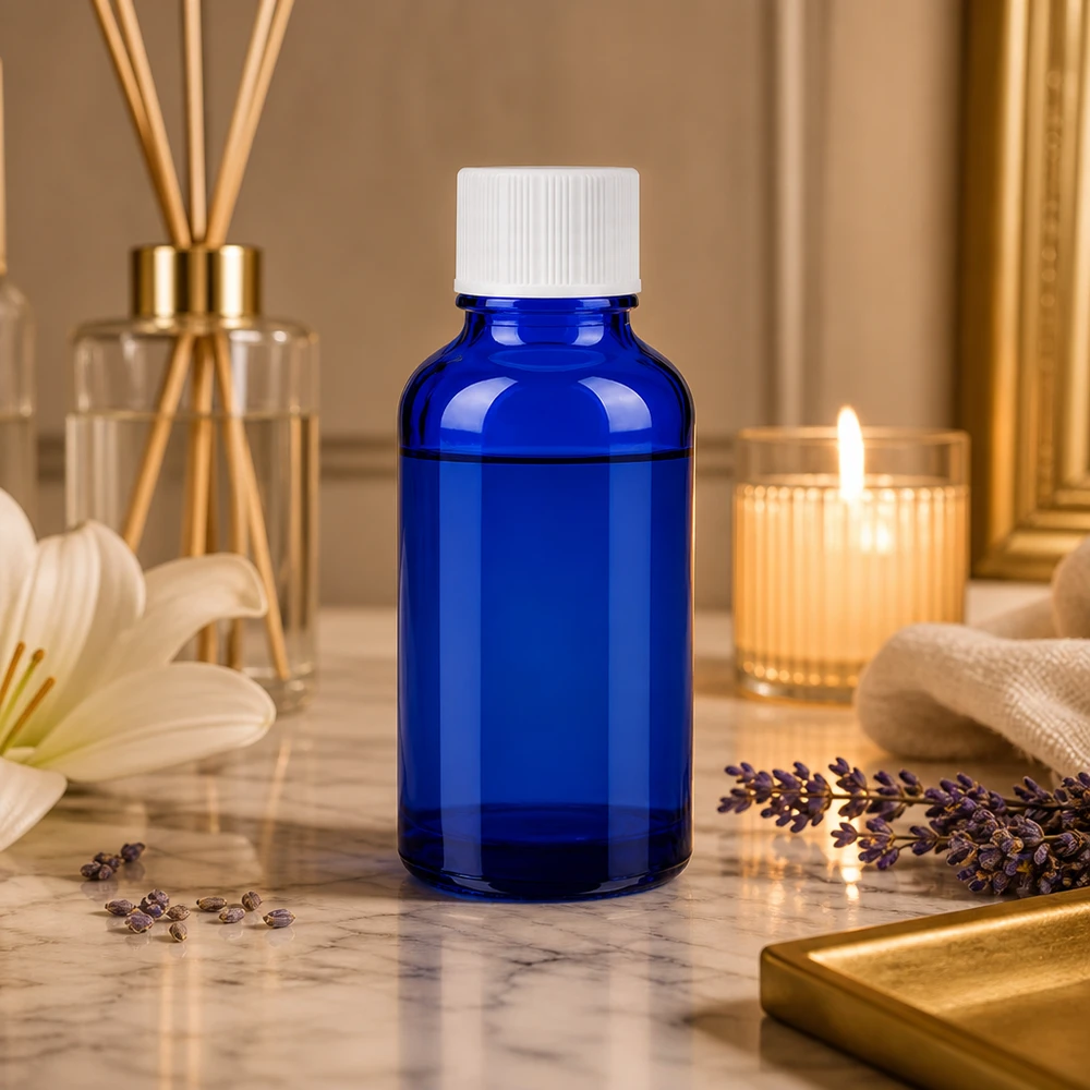 Bottiglia da 30ml 11mm SV bianco STD BlueLine UT18/30 Robusto flacone in vetro blu da 30 ml per la conservazione sicura degli estratti di piante medicinali