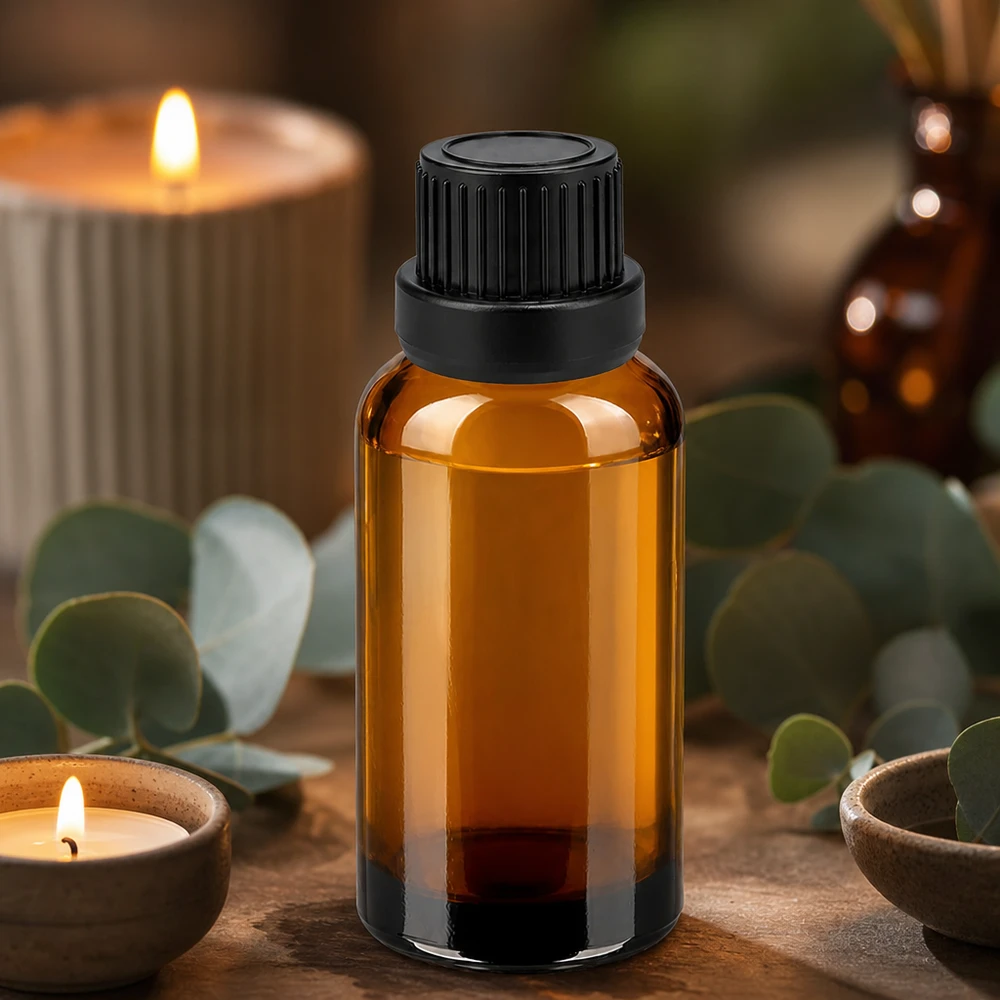 30ml Tropfflasche 2mm schwarz Originalitätsverschluss BrownLine UT18/30 Premium 30ml Tropfbehälter aus braunem Glas mit ergonomischem schwarzem Verschluss