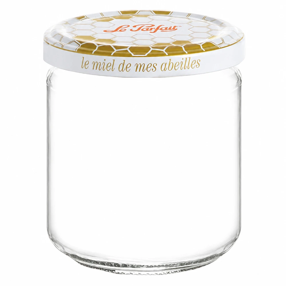 Le Parfait® vaso miele 212 ml Ø63 mm Vasetto Le Parfait da 212 ml con coperchio a vite per miele e design a nido d'ape per miele e alimenti
