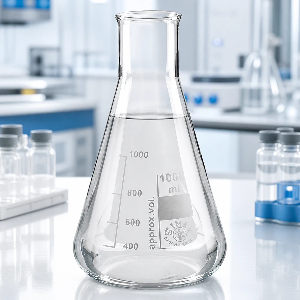 Beuta da 200 ml trasparente con apertura a collo largo per applicazioni di laboratorio