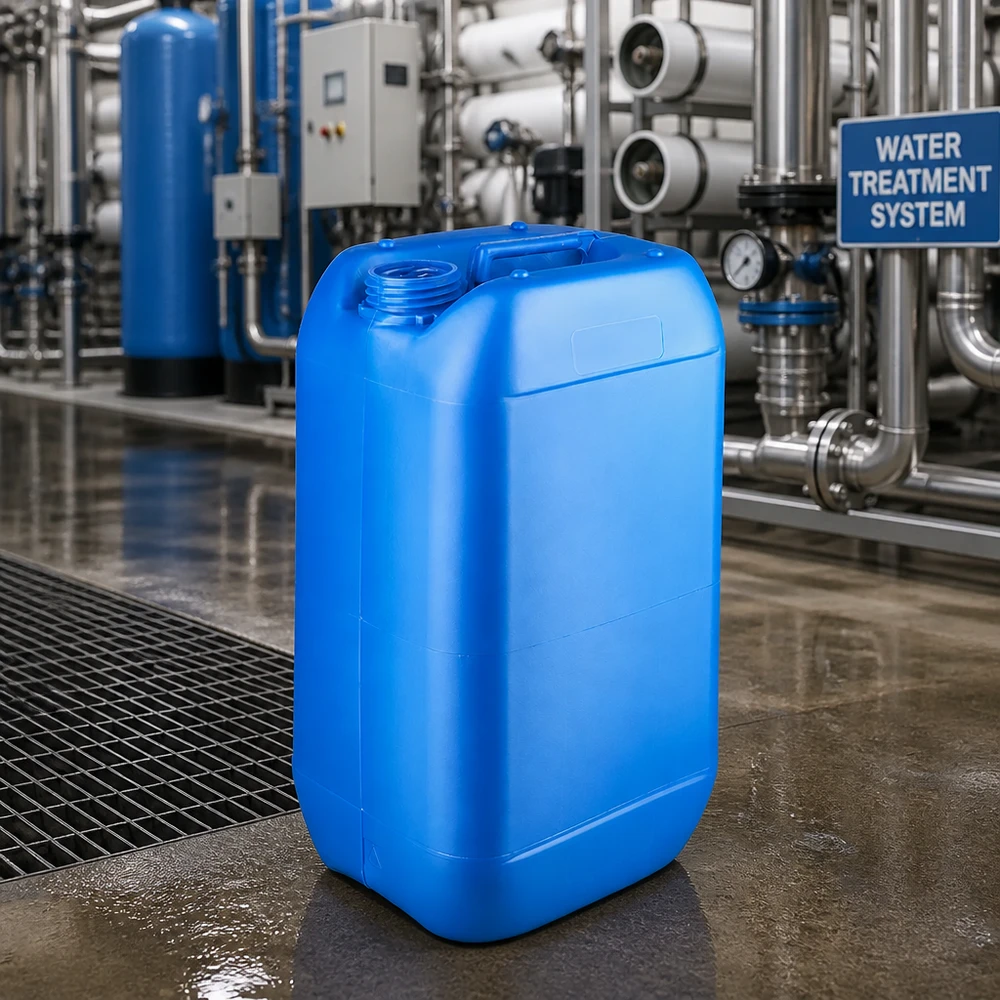 Industriekanister 15 L blau ohne Schraubdeckel aus schlagfestem Polyethylen HDPE
