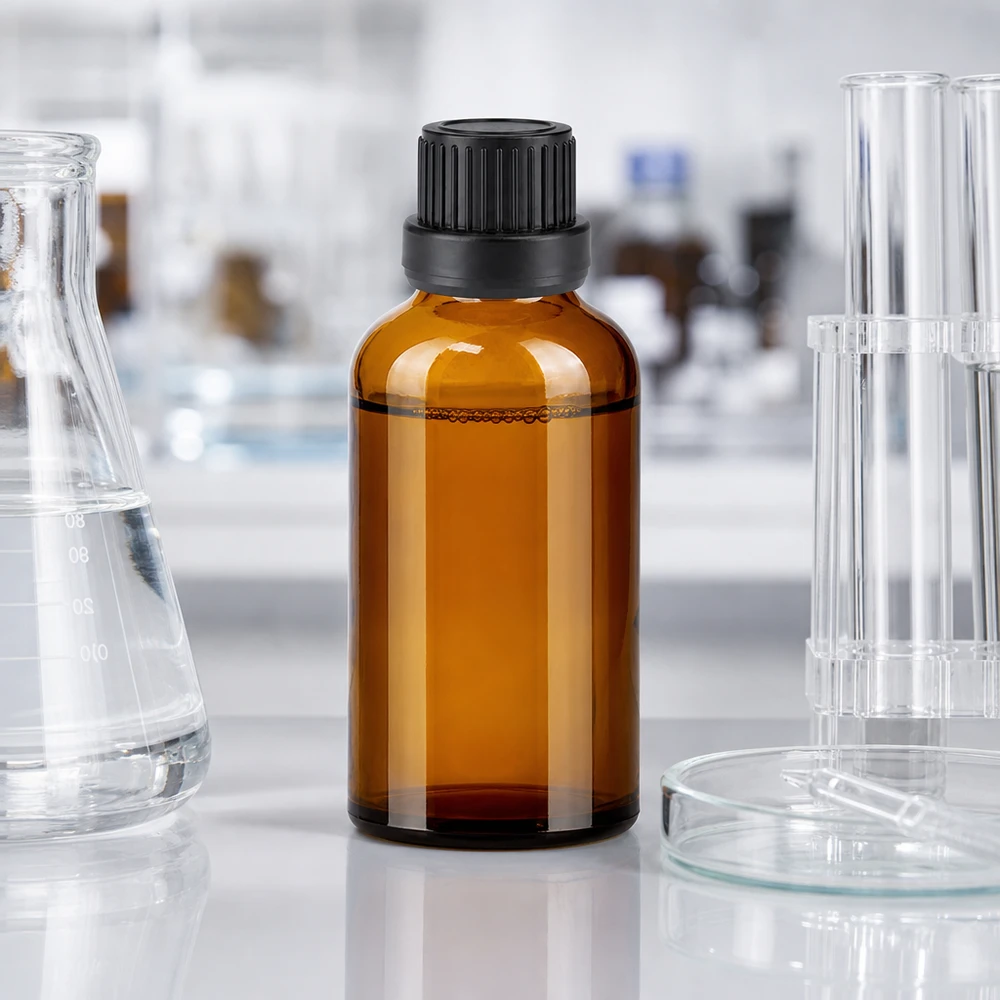 50ml Tropfflasche 2mm schwarz Originalitätsverschluss BrownLine UT18/50 Praktische 50ml Glasflasche mit 2mm Tropföffnung für exakte Portionierung in Labor und Praxis