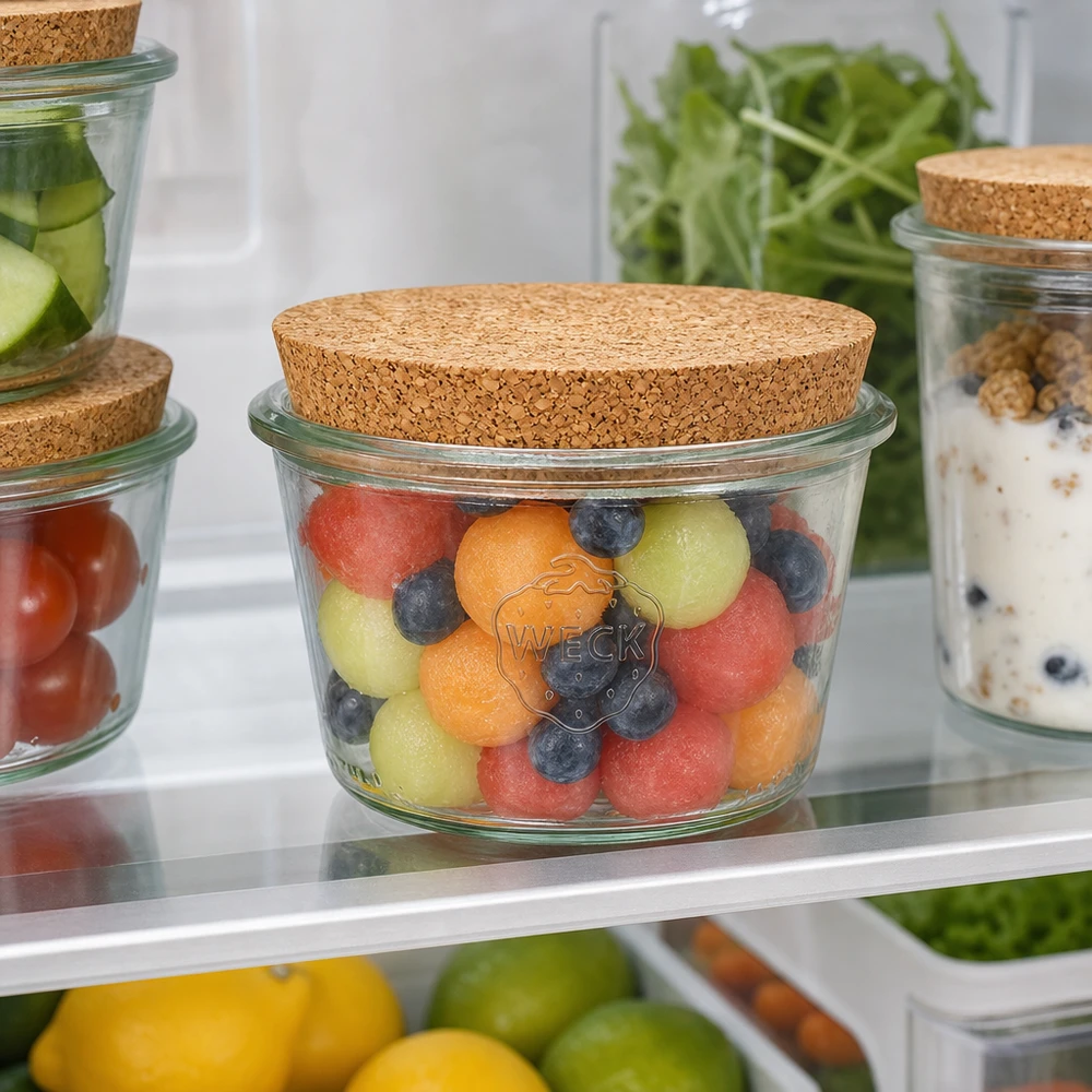 370ml Sturzglas WECK RR100 mit Korken natur 370ml Sturzglas WECK RR100 mit Korken natur