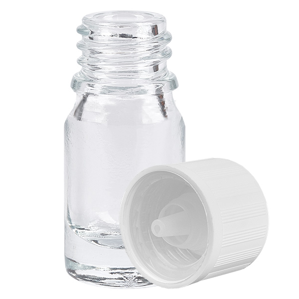 5ml Tropfflasche 1.2mm weiß Standardverschluss Kindersicherung ClearLine UT18/5