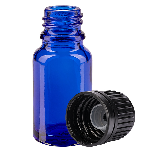 10ml Globuliflasche 3mm Giessring schwarz Originalitätsverschluss BlueL. UT18/10