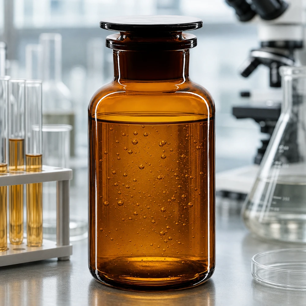 Fiaschetta a collo largo da 500 ml, marrone, con tappo in vetro, per reagenti chimici e campioni di laboratorio