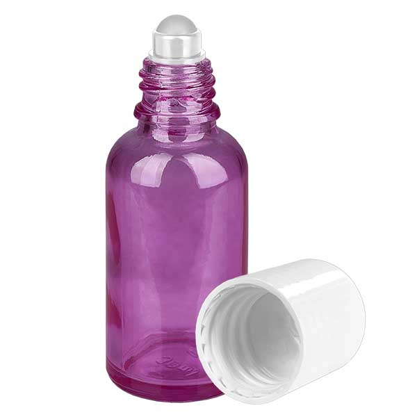 30ml Roll-On Flasche weiss Standard PurpleLine UT18/30