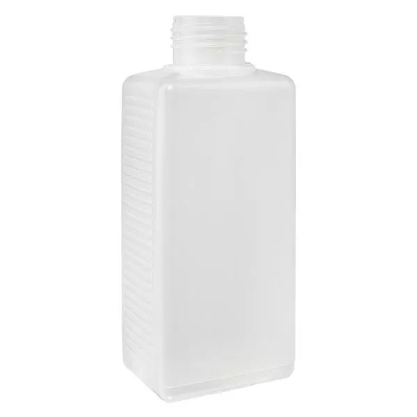 250ml Eckige Flasche PE natur, ohne Verschluss