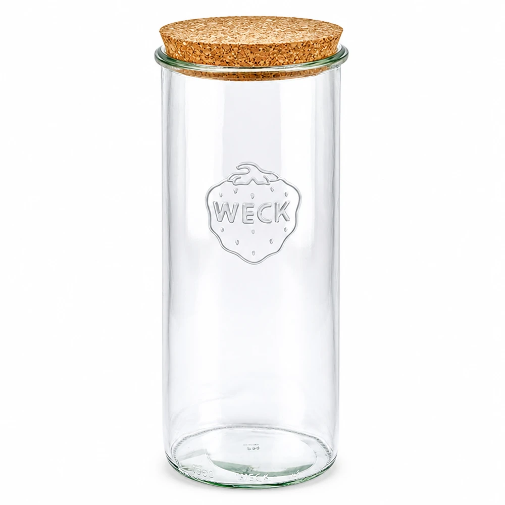 WECK RR100 vaso di conservazione 1500ml con coperchio in sughero naturale vaso di conservazione vaso di conservazione trasparente