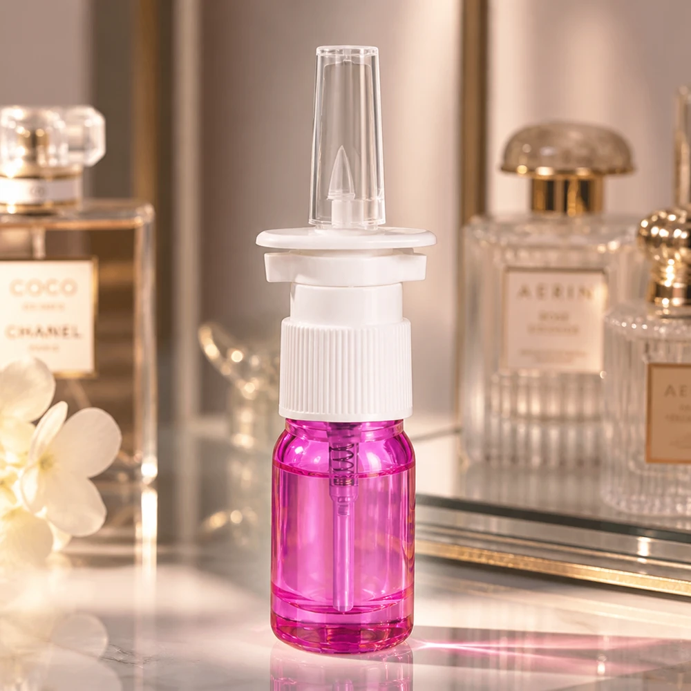 5ml Nasensprayflasche weiß/transparent Standard PurpleLine UT18/5 5ml PurpleLine Sprayflasche mit weißem Zerstäuber ideal für Reisen und unterwegs