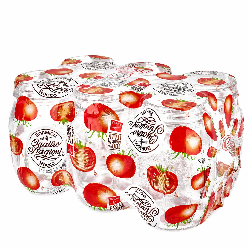 Barattolo rotondo "Quattro Stagioni" da 700 ml con coperchio Quattro Stagioni 700ml set di 6 barattoli per conserve con coperchio motivo fragola Barattoli per conserve italiani Bormioli Rocco