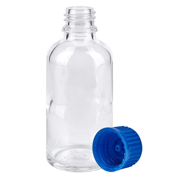 50ml Flasche 11mm Schraubverschluss blau Standard ClearLine UT18/50