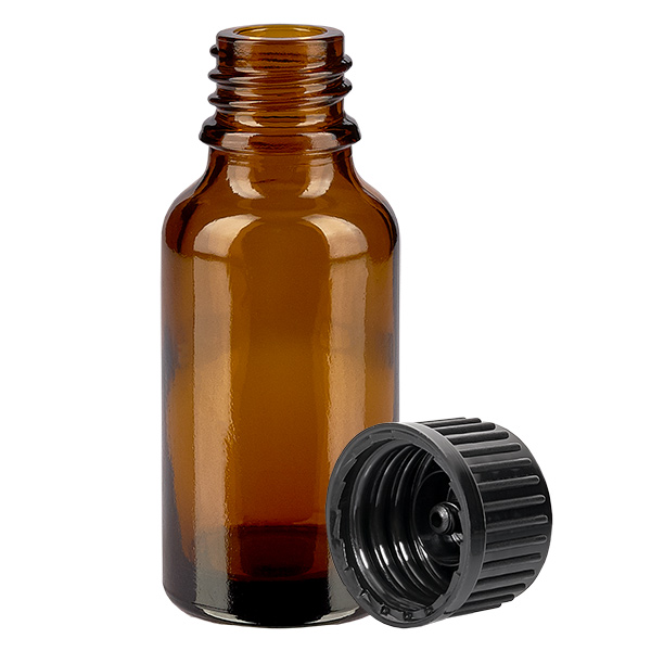 20ml Flasche 11mm Schraubverschluss schwarz Standard BrownLine UT18/20