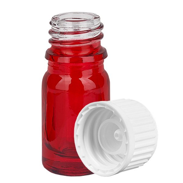 5ml Globuliflasche 3mm Giessring weiß Standardverschluss RedLine UT18/5