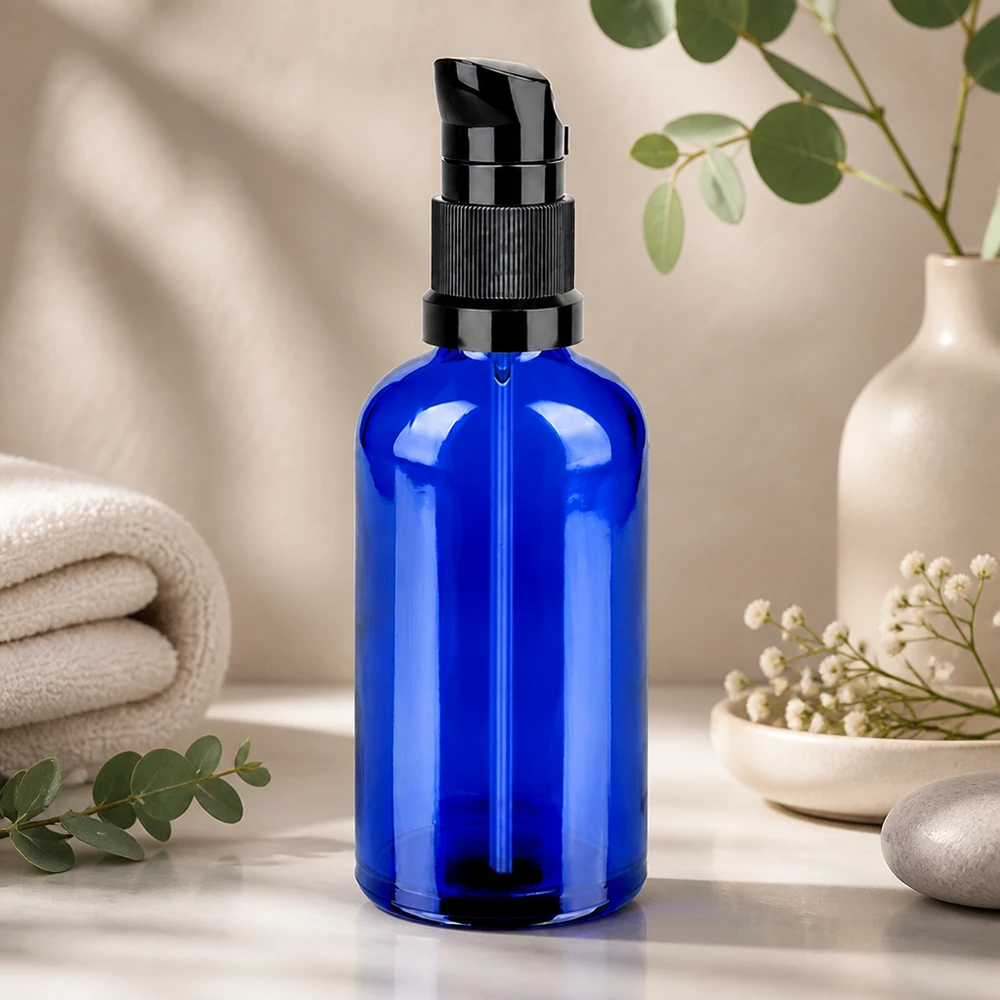 100ml Pumpflasche schwarz Standardverschluss BlueLine UT18/100 100ml Pumpflasche schwarz Standardverschluss BlueLine UT18/100