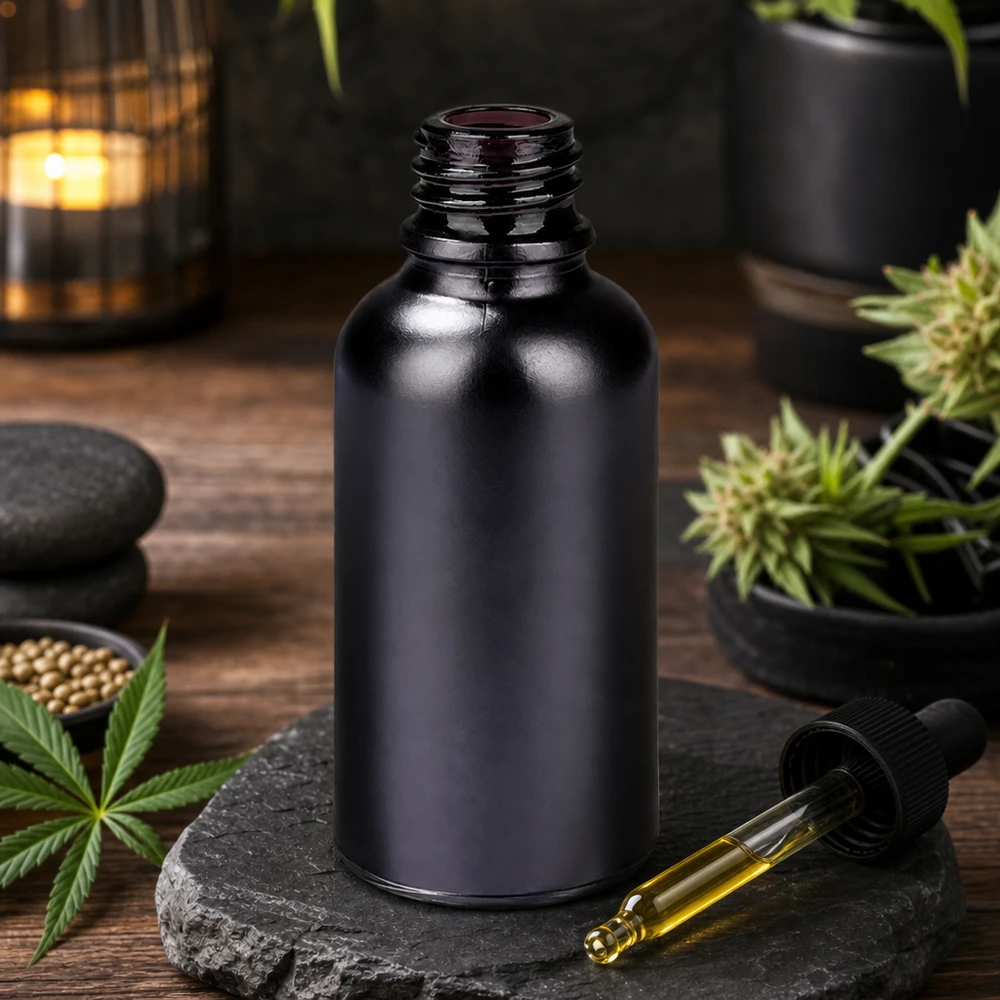 Flacone per farmacisti BlackLine da 30 ml UT18/30 in vetro robusto, adatto all'uso in laboratorio e in farmacia