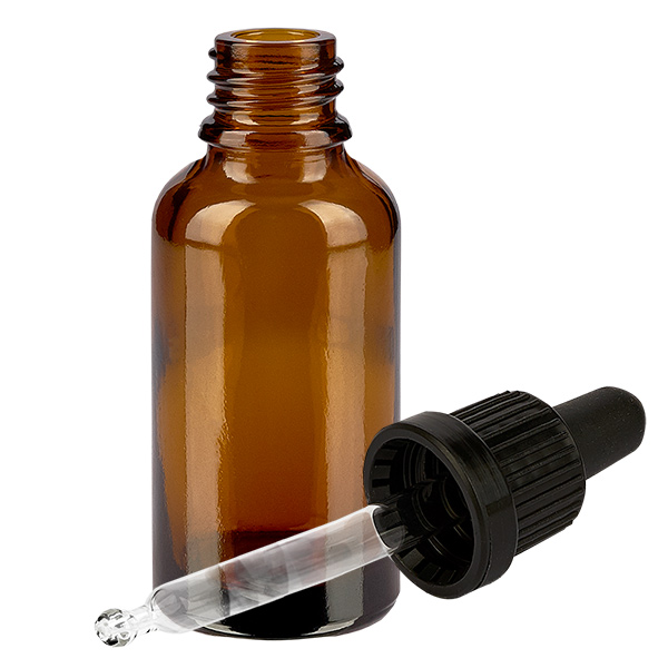 30ml Pipettenflasche schwarz Originalitätsverschluss BrownLine UT18/30