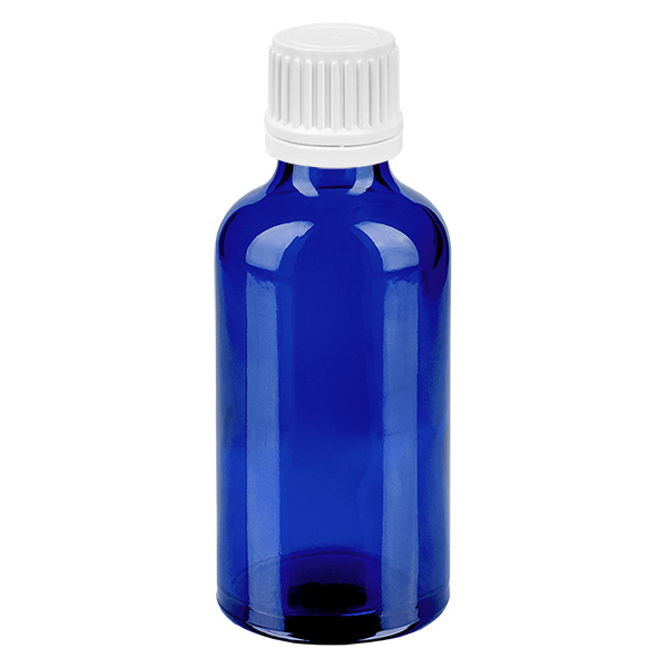50ml Flasche 11mm Schraubverschluss weiß Originalitätsverschluss BlueLine UT18/50