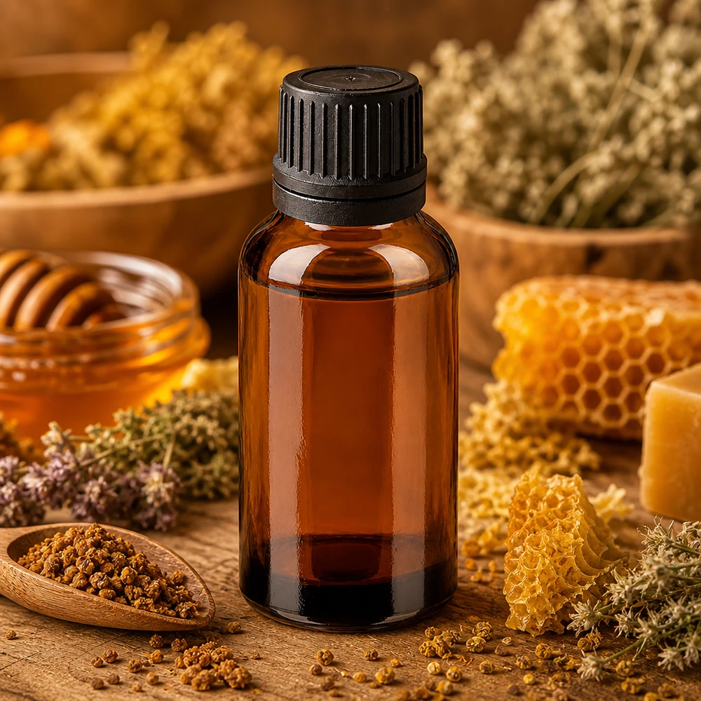 Piccolo flacone dosatore da 30 ml per essenze ed estratti di erbe concentrati