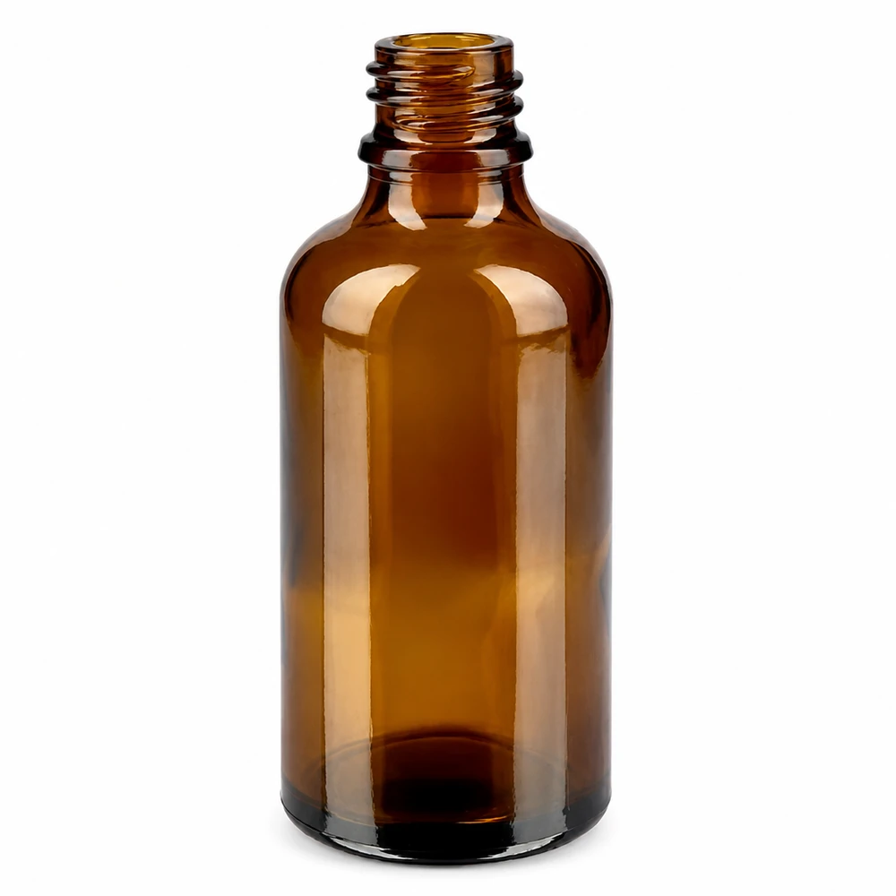 Flacon de 50ml 11mm SV bleu STD BrownLine UT18/50 Bouteille brune de 50 ml à col étroit idéale pour les teintures et les extraits