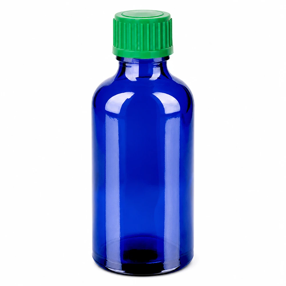 Flacon compte-goutte 50ml 0.8mm vert STD BlueLine UT18/50 Flacon doseur bleu 50ml avec embout compte-gouttes fin 0.8mm STD BlueLine