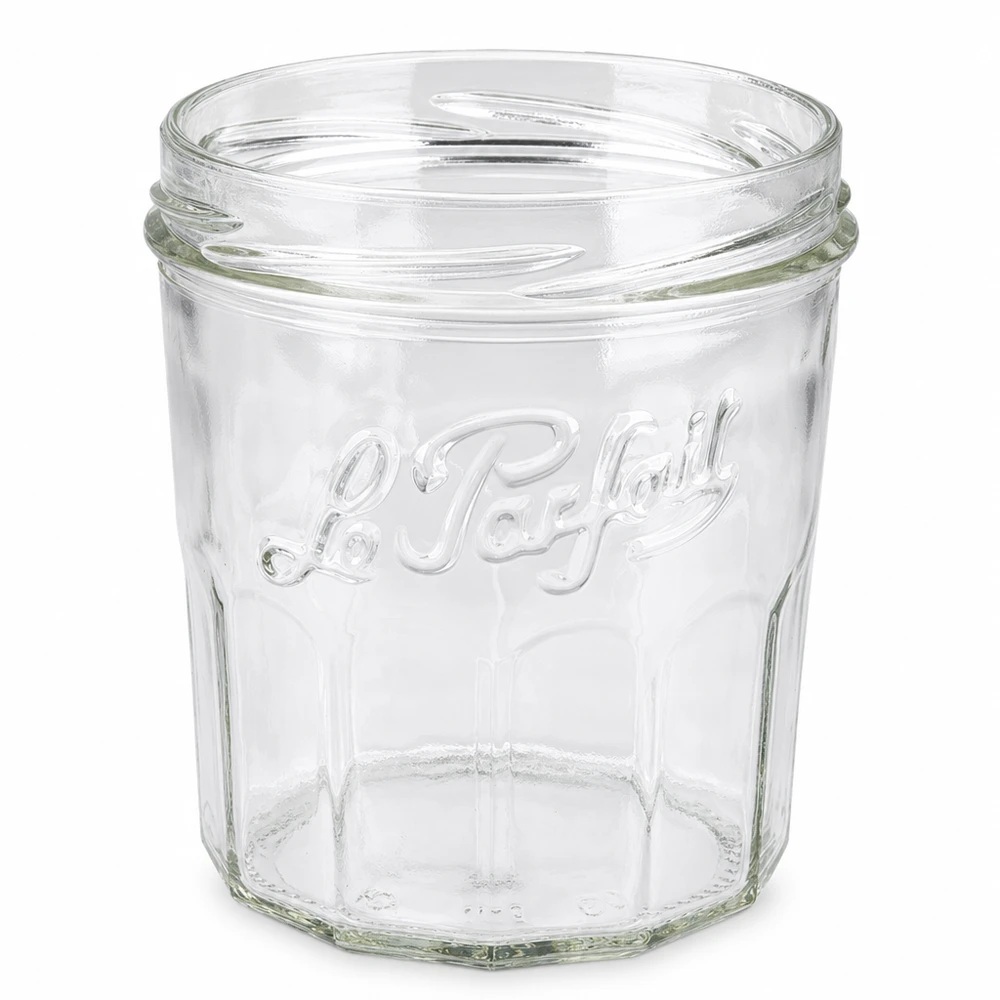 Le Parfait® Jam 324 ml Ø82 mm vaso marmellata Vaso per conserve Le Parfait da 324 ml, senza coperchio, con design classico in rilievo e filettatura a vite per marmellata.