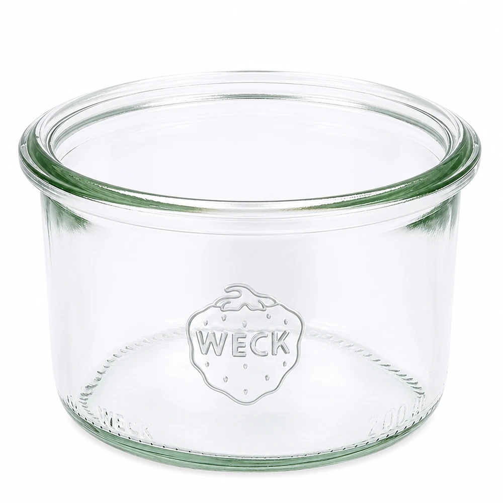 Barattolo WECK RR80 da 200 ml WECK vaso da 200 ml RR80 per conserve e barattoli con logo WECK