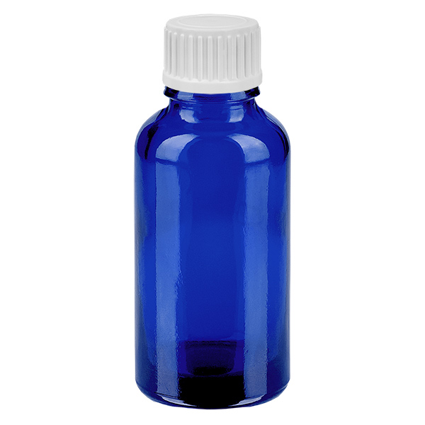 30ml Globuliflasche 3mm Giessring weiß Standardverschluss BlueL. UT18/30