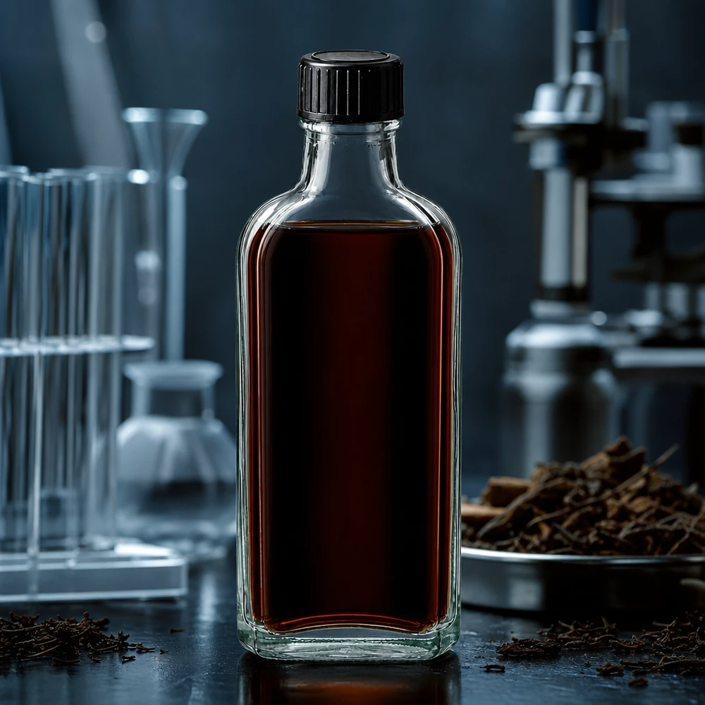 Kleine Abfüllflasche aus Klarglas 100ml mit Dichtscheibe für Labor und Pharmabedarf
