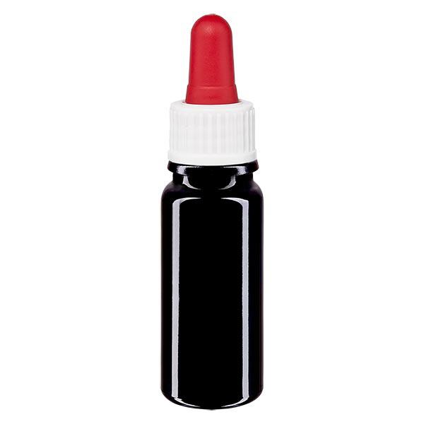 Bottiglia da farmacia viola 10ml pipetta bianca/rossa pc Bottiglia da farmacia viola 10ml pipetta bianca/rossa pc